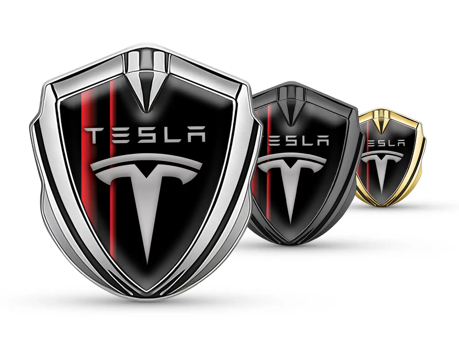 Tesla Emblem Fender Badge Customizable Pro Edition